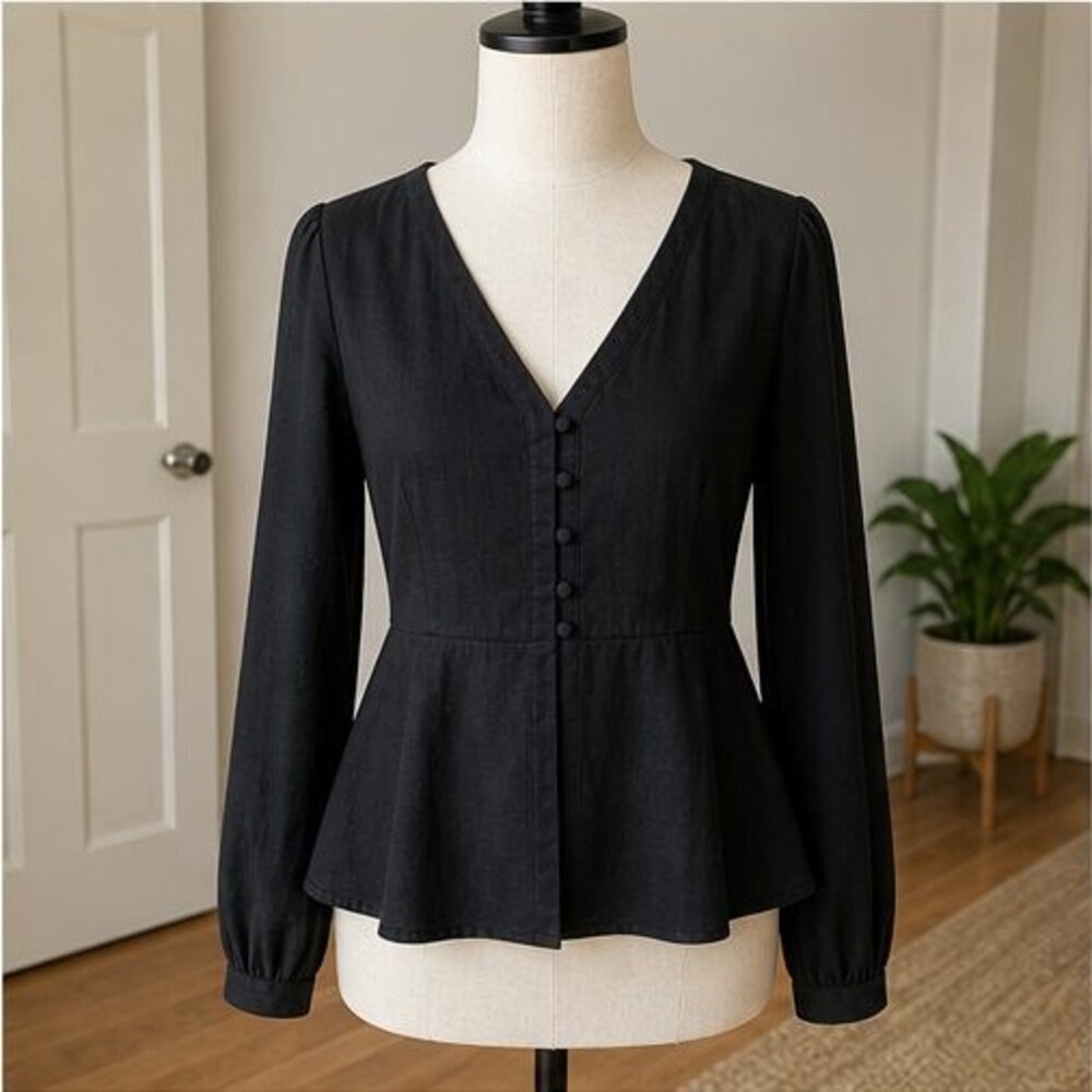 Black Peplum Top